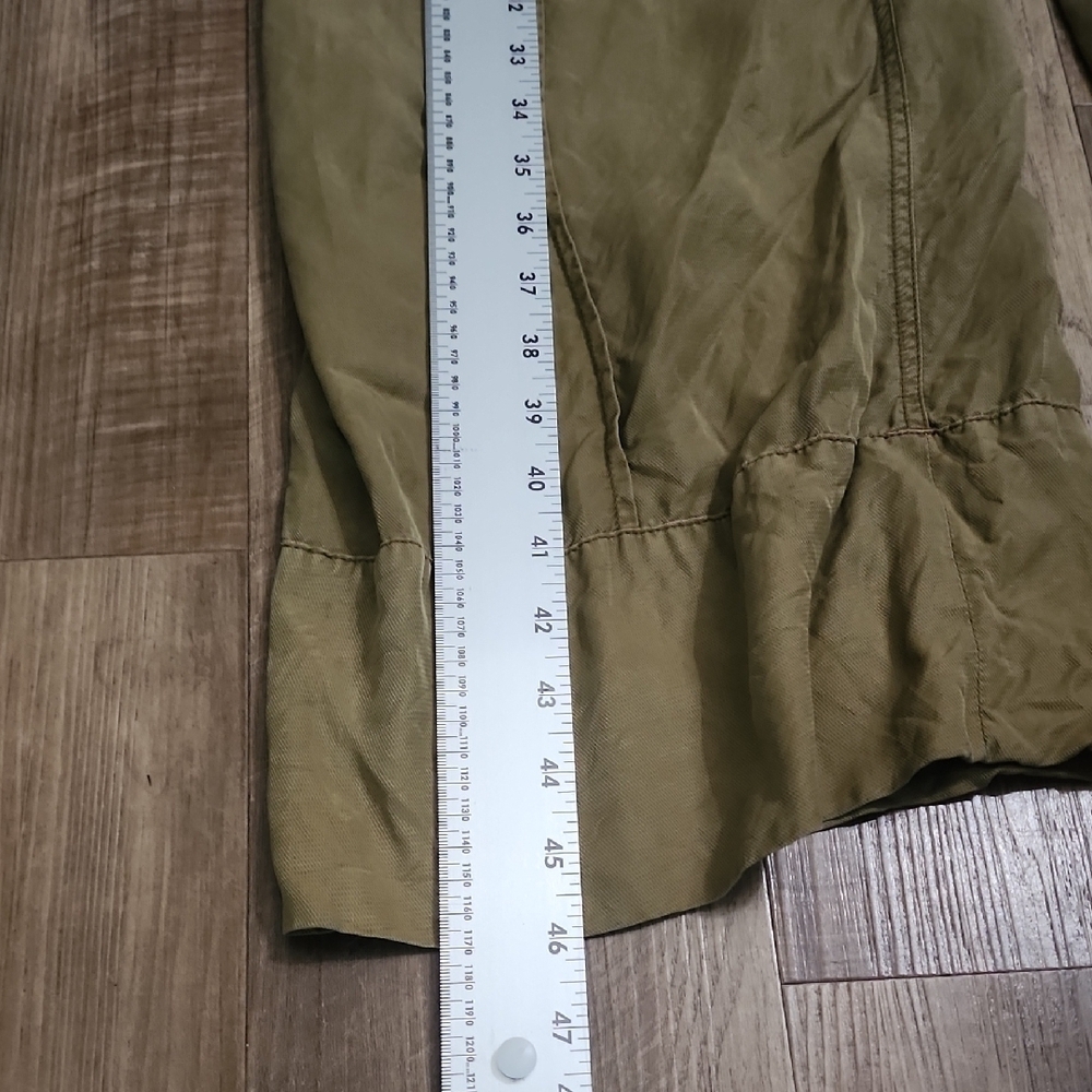 Hei Hei Anthropologie Linen Blend Wide Leg Jumpsuit Olive Green Small - Picture 12 of 16